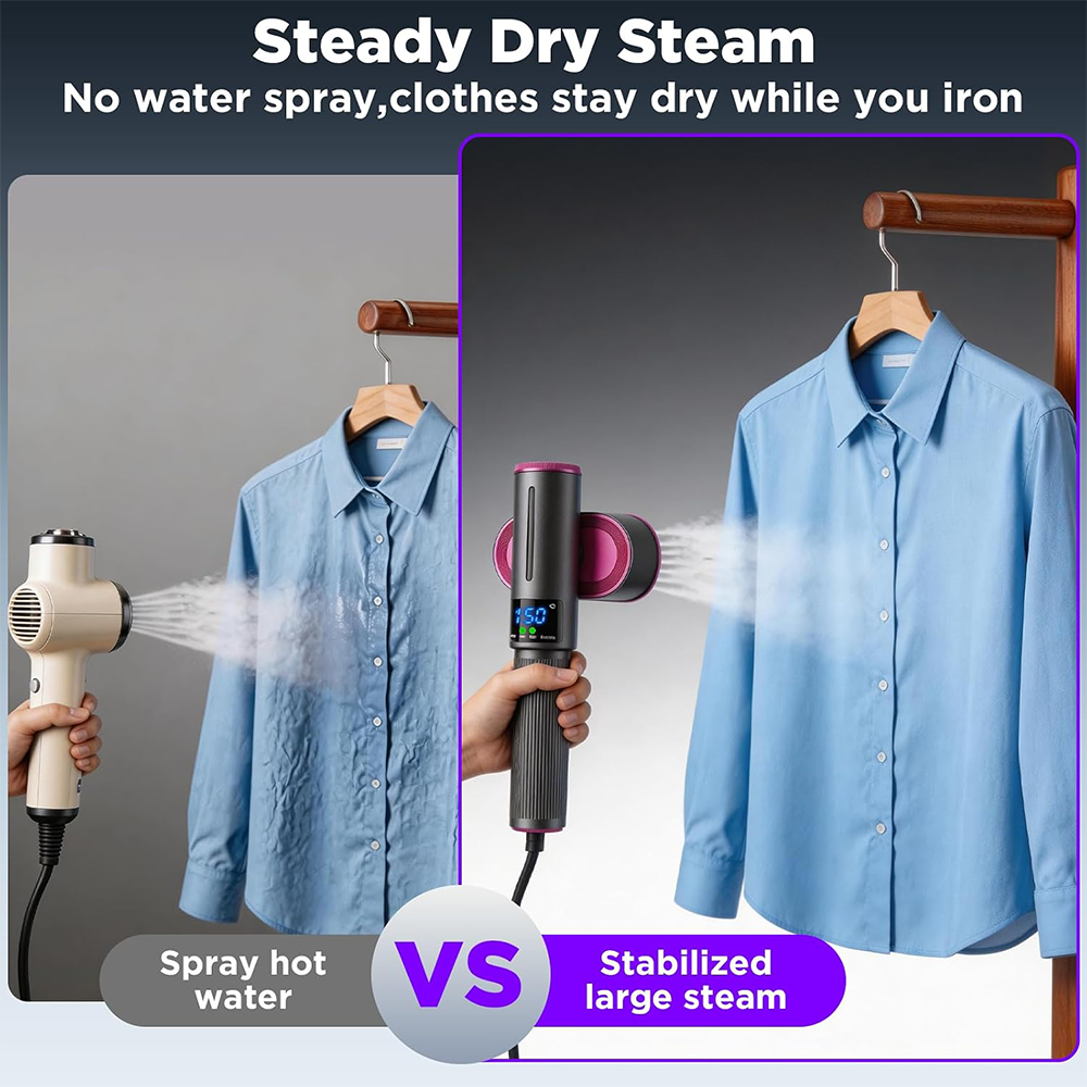 🔥 𝑳𝑨𝑺𝑻 𝑫𝑨𝒀 𝑺𝑨𝑳𝑬-𝟖𝟎% 𝑶𝑭𝑭 🏆 1200W 2-in-1 Handheld Garment Steamer & Iron – Fast Heat-Up, Portable Travel Steamer