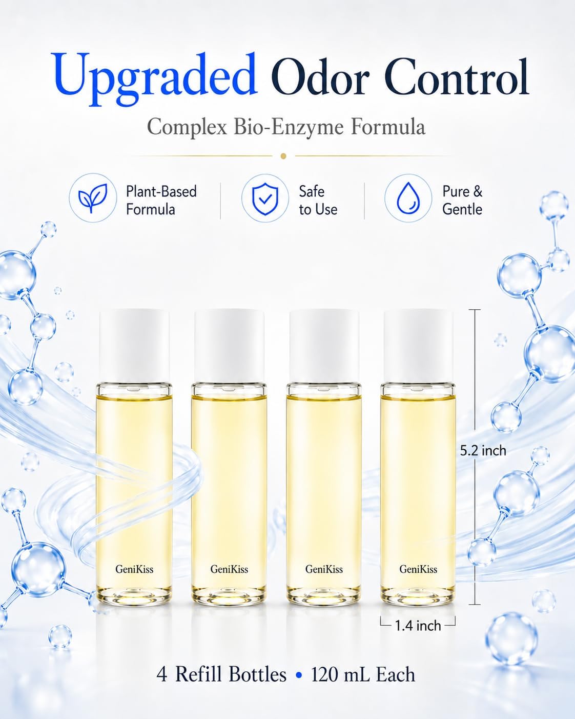 GeniKiss Bio-Enzyme Deodorizer & Fine-Mist Sprayer