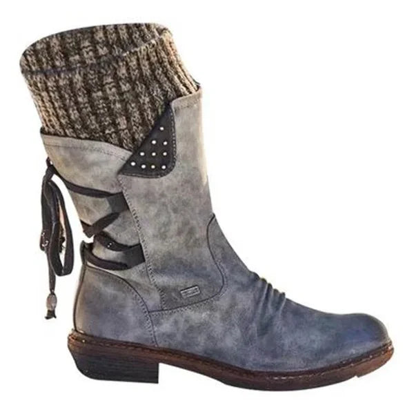 🔥𝑳𝑨𝑺𝑻 𝑫𝑨𝒀 𝑺𝑨𝑳𝑬-𝟖𝟎% 𝑶𝑭𝑭🔥 Women's Winter Low Barrel Orthotic Bow Support Wool Warm Boots