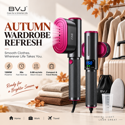 🔥 𝑳𝑨𝑺𝑻 𝑫𝑨𝒀 𝑺𝑨𝑳𝑬-𝟖𝟎% 𝑶𝑭𝑭 🏆 1200W 2-in-1 Handheld Garment Steamer & Iron – Fast Heat-Up, Portable Travel Steamer