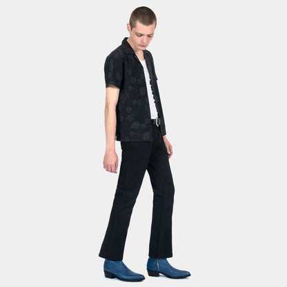 Richards – Blue Leather Zip Boots